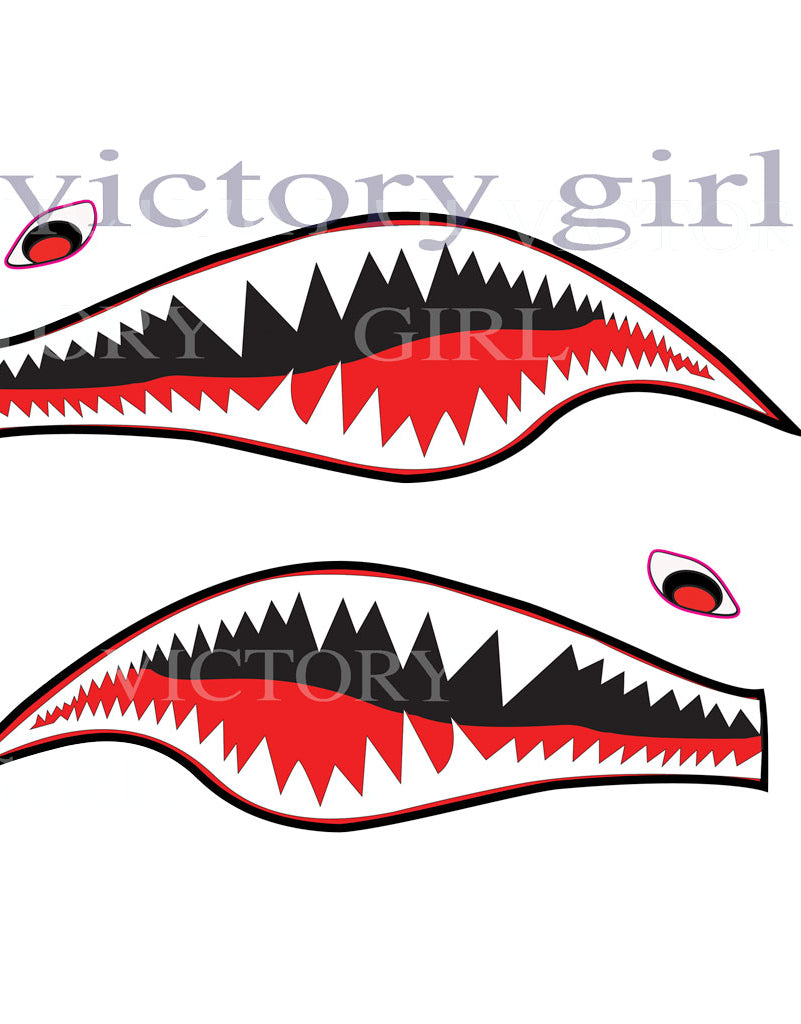 Shark Teeth-2 Vinyl Decal Sticker