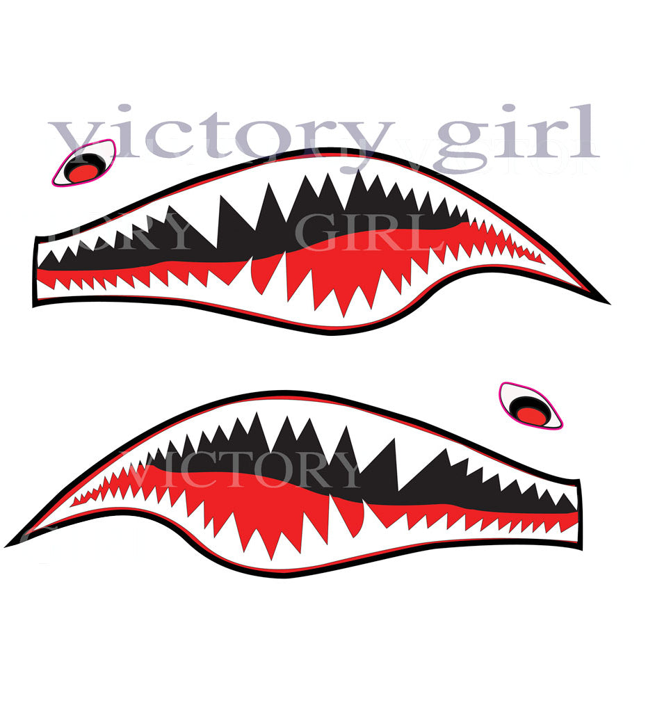 Shark Teeth-2 Vinyl Decal Sticker