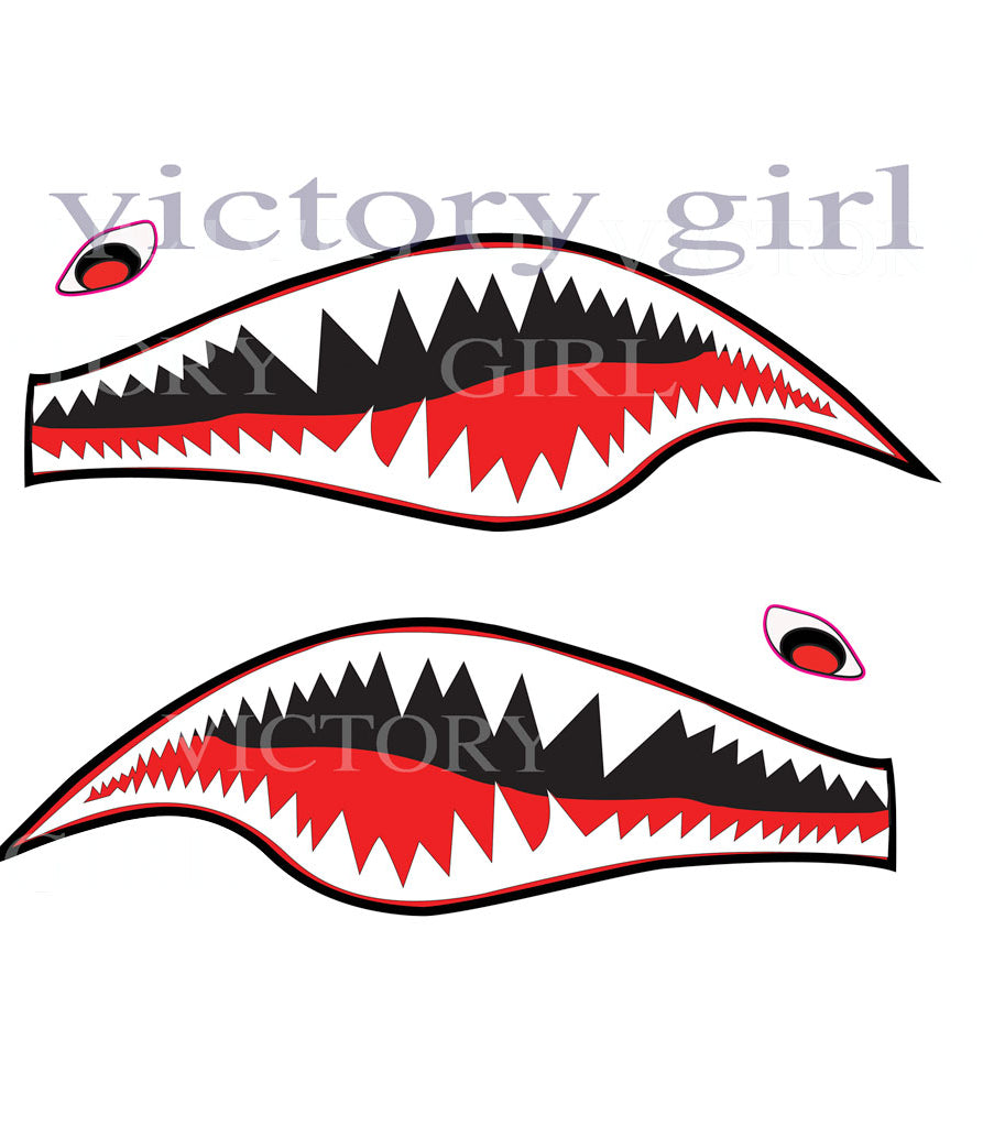 Shark Teeth-2 Vinyl Decal Sticker