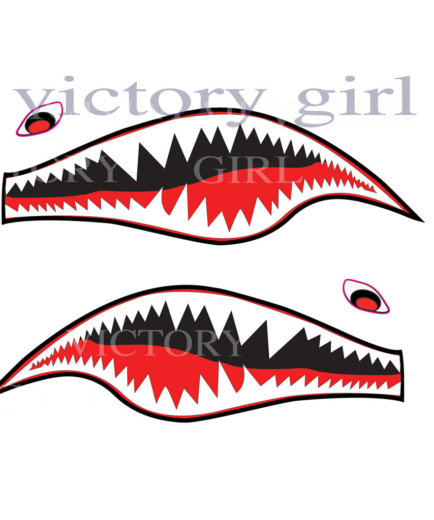 Shark Teeth-2 Vinyl Decal Sticker