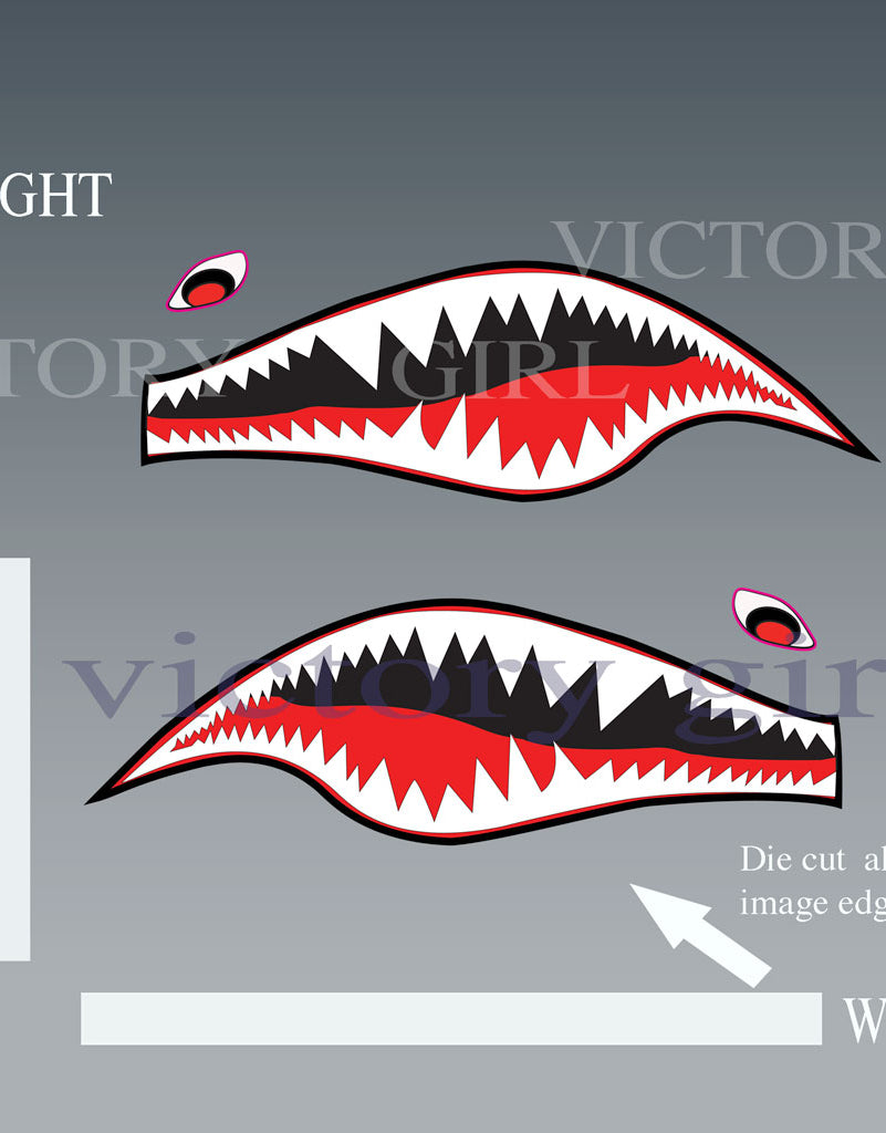 Shark Teeth-2 Vinyl Decal Sticker