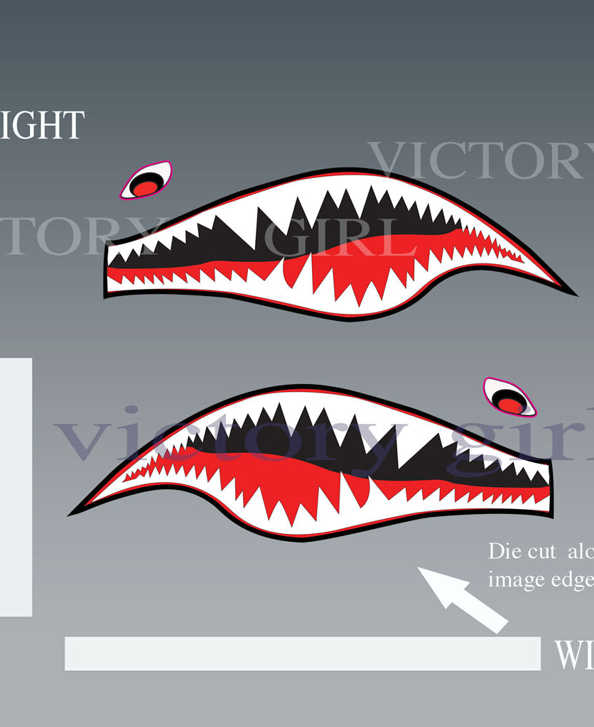 Shark Teeth-2 Vinyl Decal Sticker
