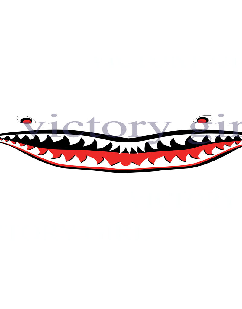 Full Mouth Shark Teeth Vinyl Decal Sticker