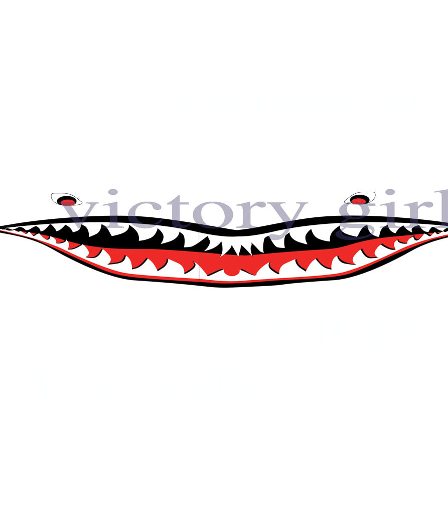 Full Mouth Shark Teeth Vinyl Decal Sticker