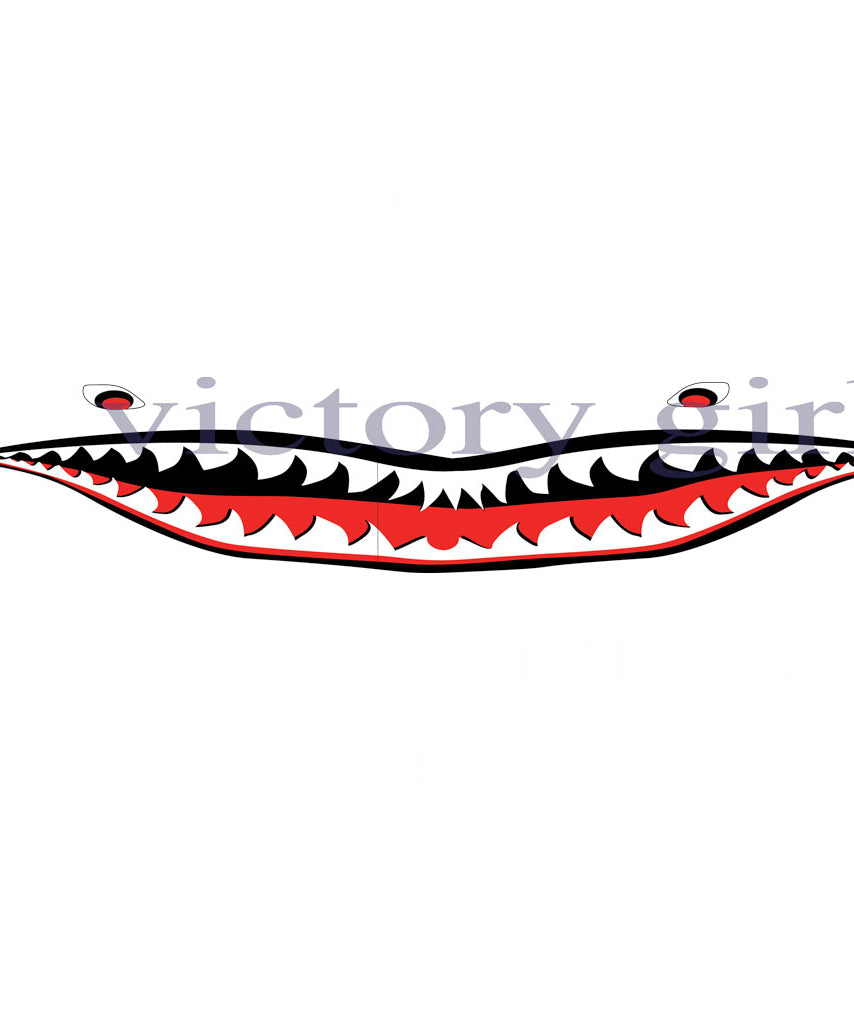 Full Mouth Shark Teeth Vinyl Decal Sticker