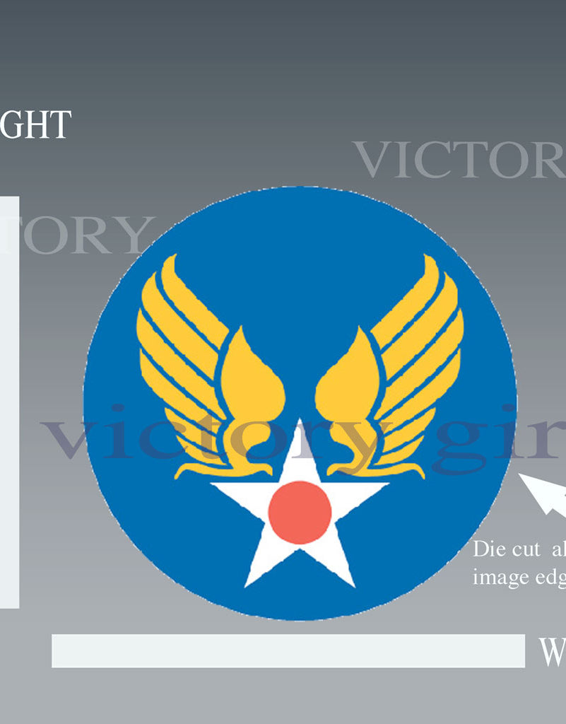 US Army Air Forces Insignia - Roundel Vinyl Decal Sticker