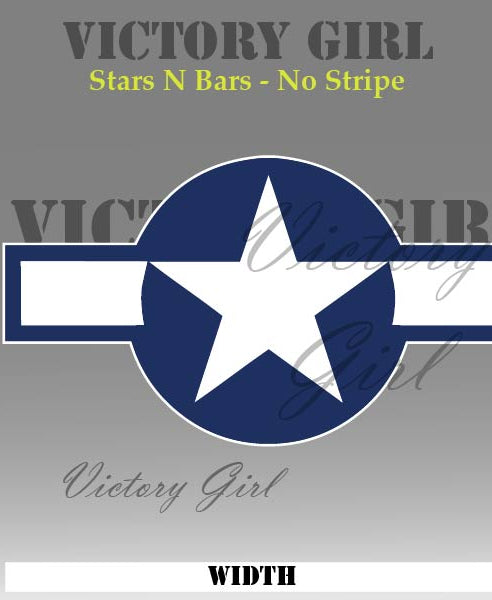 US AAF Stars n Bars Vinyl Decal Sticker