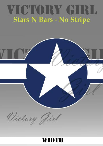 US AAF Stars n Bars Vinyl Decal Sticker