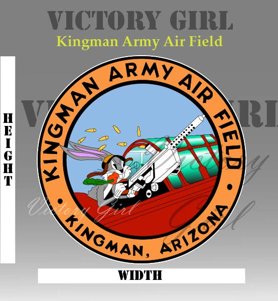 Kingman Army Air Field Insignia Vinyl Decal Sticker
