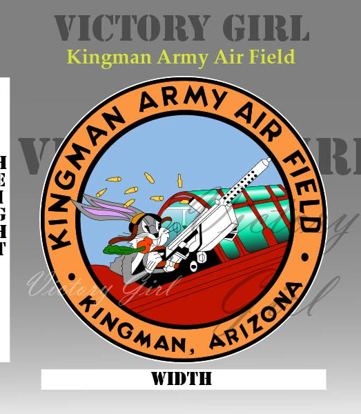 Kingman Army Air Field Insignia Vinyl Decal Sticker