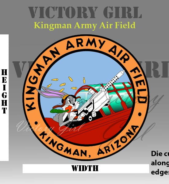 Kingman Army Air Field Insignia Vinyl Decal Sticker