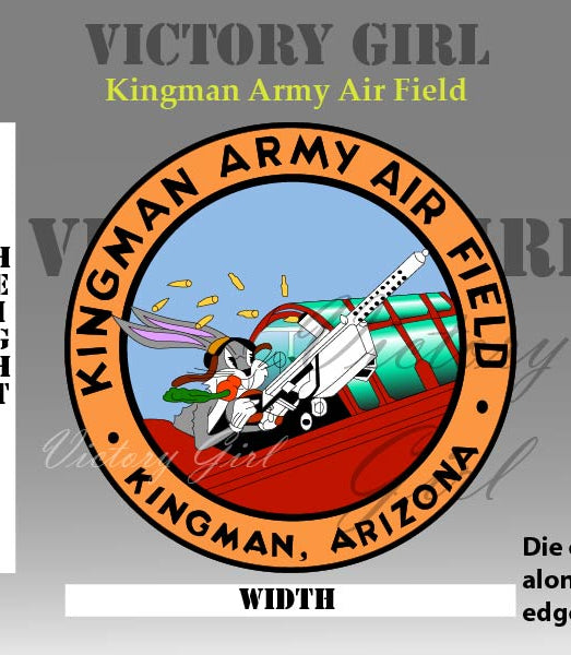 Kingman Army Air Field Insignia Vinyl Decal Sticker