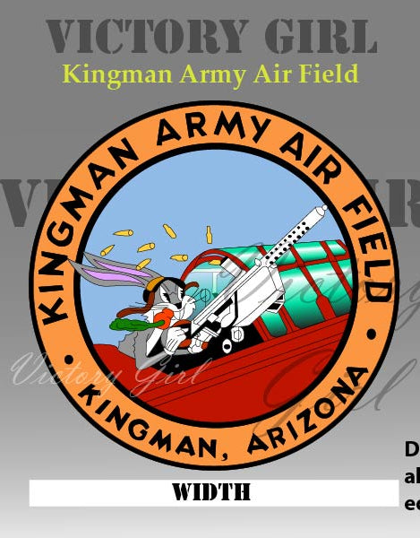 Kingman Army Air Field Insignia Vinyl Decal Sticker