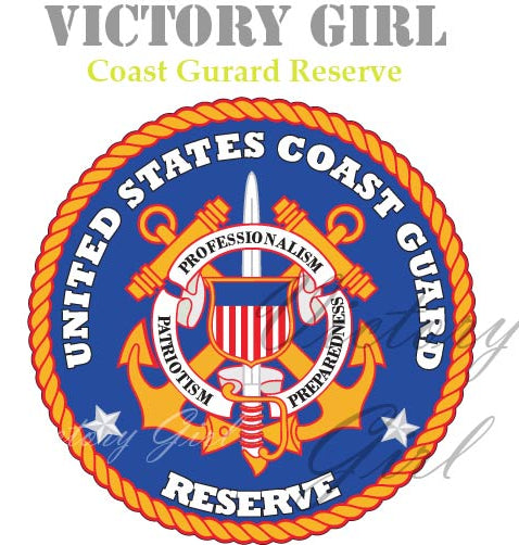 Coast Guard Reserve Insignia Vinyl Decal Sticker