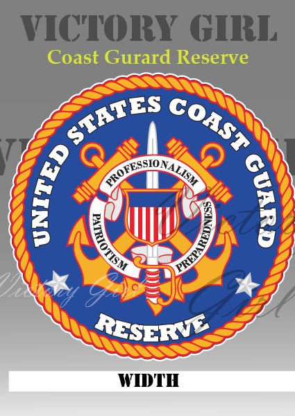 Coast Guard Reserve Insignia Vinyl Decal Sticker