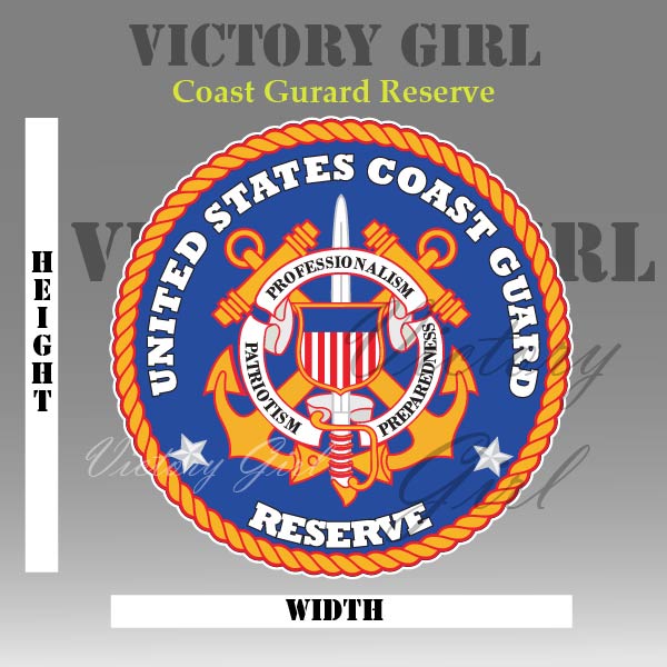 Coast Guard Reserve Insignia Vinyl Decal Sticker