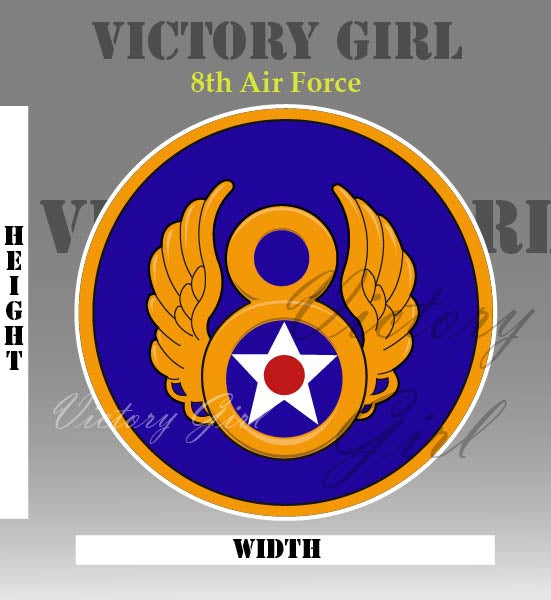 8th Air Force Insignia WWII Vinyl Decal Sticker