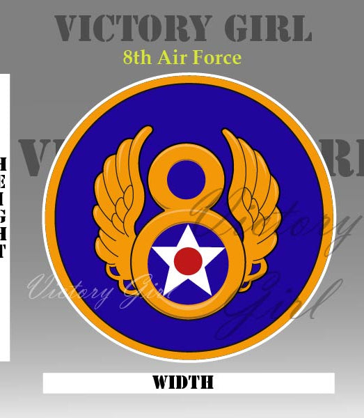 8th Air Force Insignia WWII Vinyl Decal Sticker