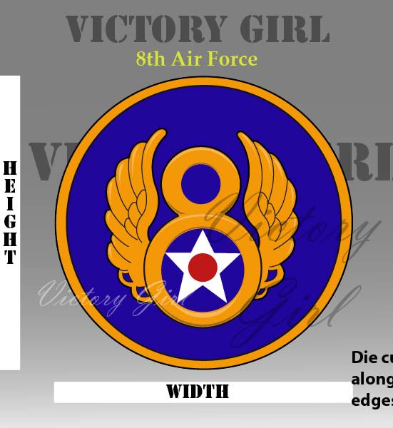 8th Air Force Insignia WWII Vinyl Decal Sticker