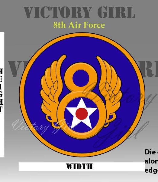 8th Air Force Insignia WWII Vinyl Decal Sticker