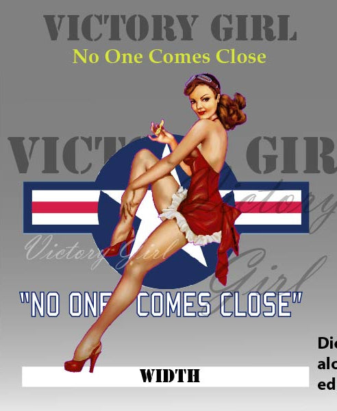 No One Comes Close Pinup Vinyl Decal Sticker
