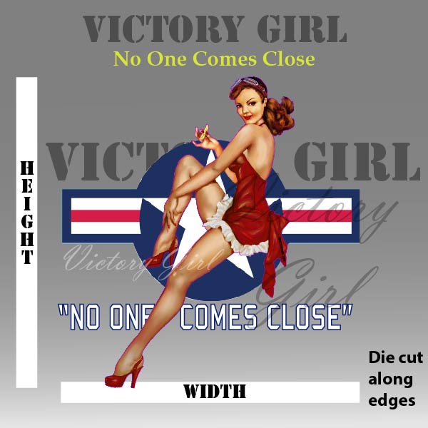 No One Comes Close Pinup Vinyl Decal Sticker