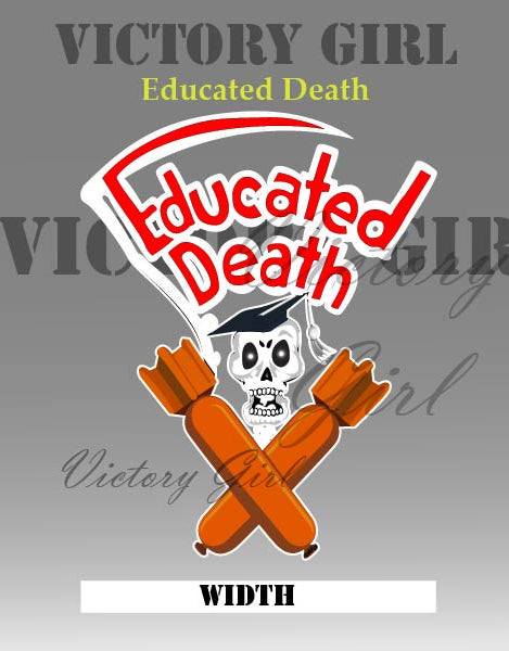 Educated Death Vinyl Decal Sticker
