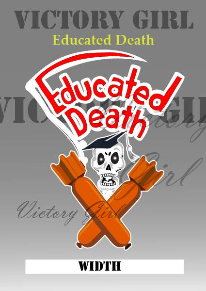 Educated Death Vinyl Decal Sticker