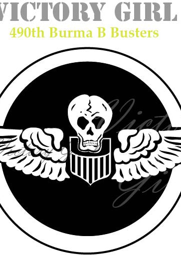 490th BS, 341st BG 'Burma Bridge Busters' Insignia Vinyl Decal Sticker