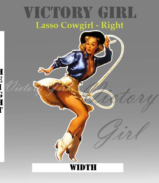 Lasso Girl Vinyl Decal Sticker