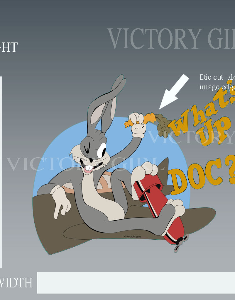 What's Up Doc Nose Art Vinyl Decal Sticker