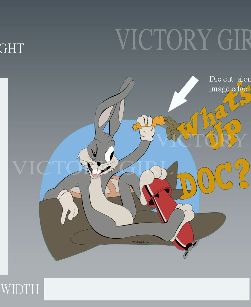 What's Up Doc Nose Art Vinyl Decal Sticker