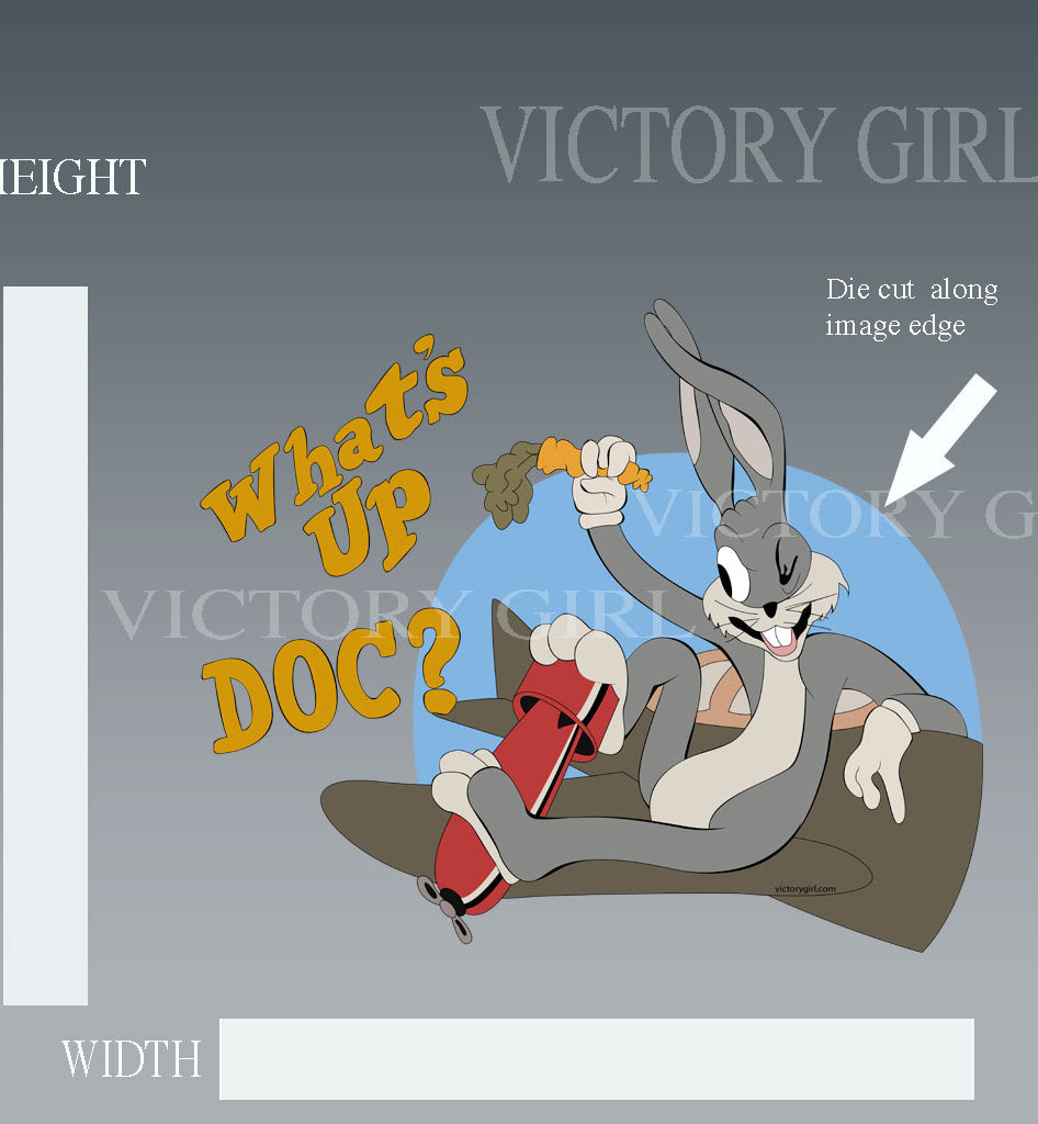 What's Up Doc Nose Art Vinyl Decal Sticker