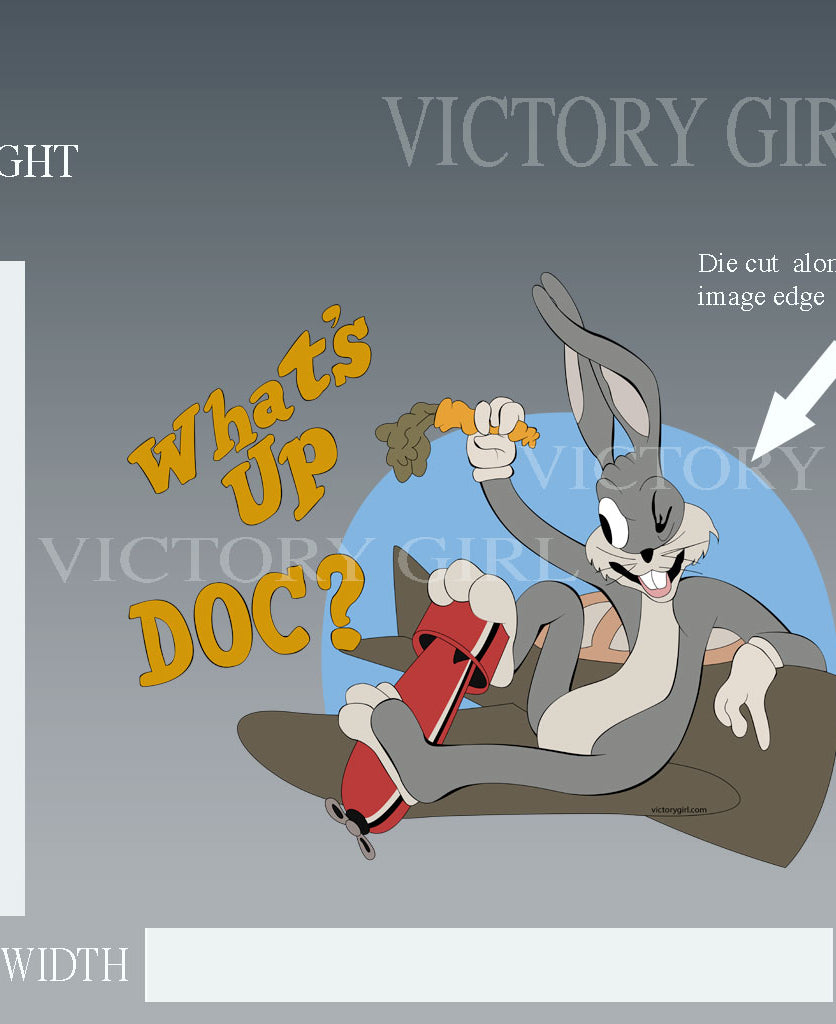 What's Up Doc Nose Art Vinyl Decal Sticker