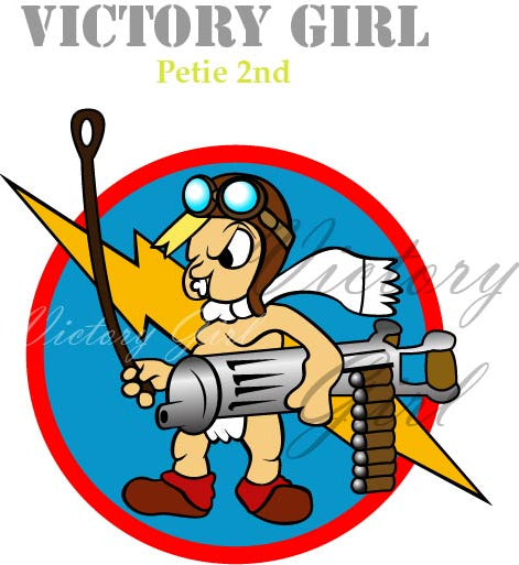 Petie 2nd WWII Nose Art Vinyl Decal Sticker