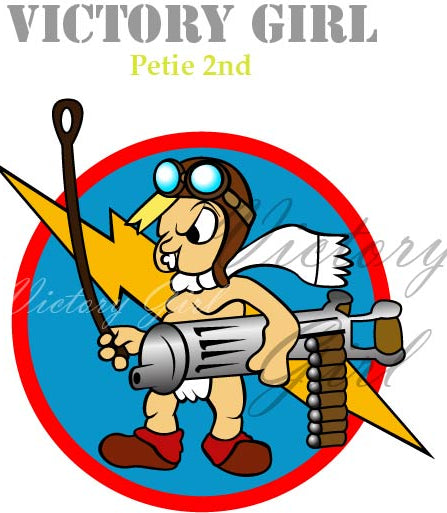 Petie 2nd WWII Nose Art Vinyl Decal Sticker