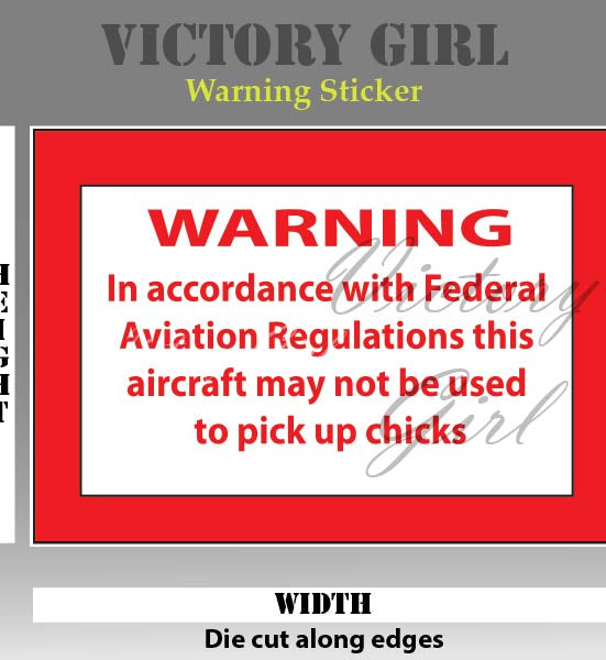 FAA Warning Sticker Vinyl Decal Sticker
