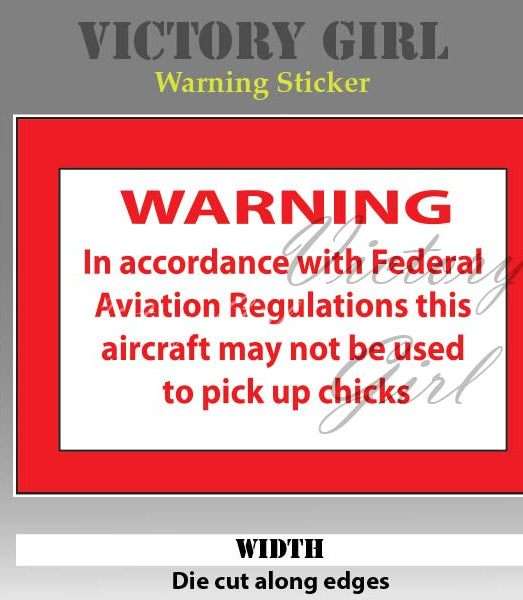FAA Warning Sticker Vinyl Decal Sticker