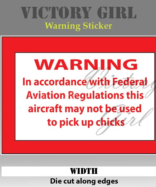 FAA Warning Sticker Vinyl Decal Sticker