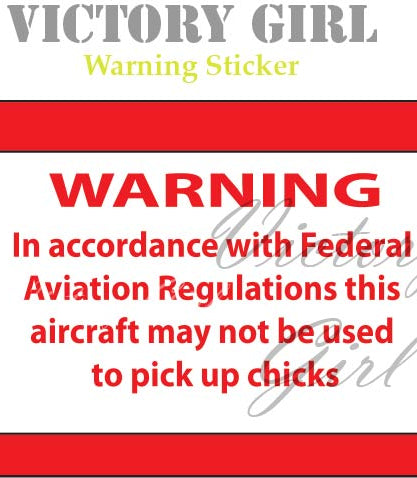 FAA Warning Sticker Vinyl Decal Sticker