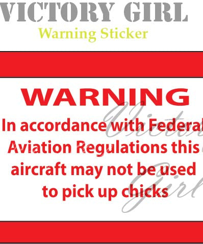 FAA Warning Sticker Vinyl Decal Sticker