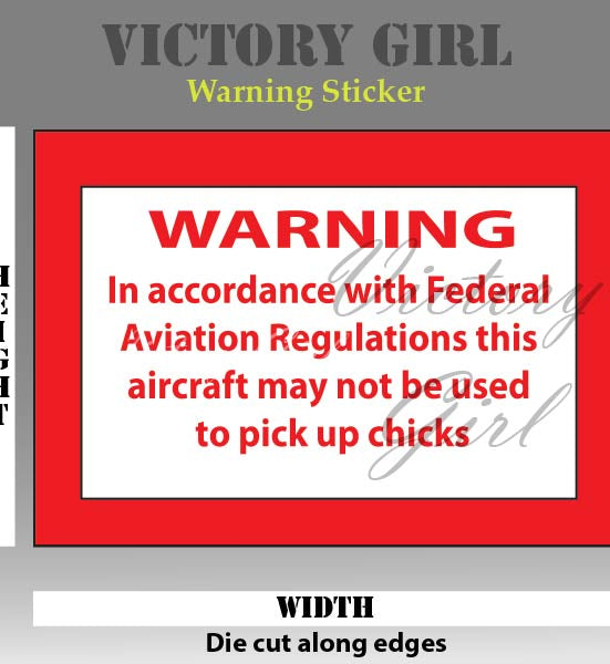 FAA Warning Sticker Vinyl Decal Sticker