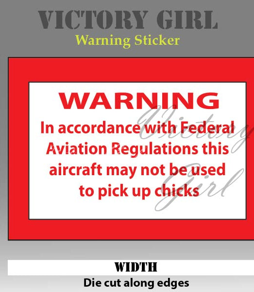 FAA Warning Sticker Vinyl Decal Sticker