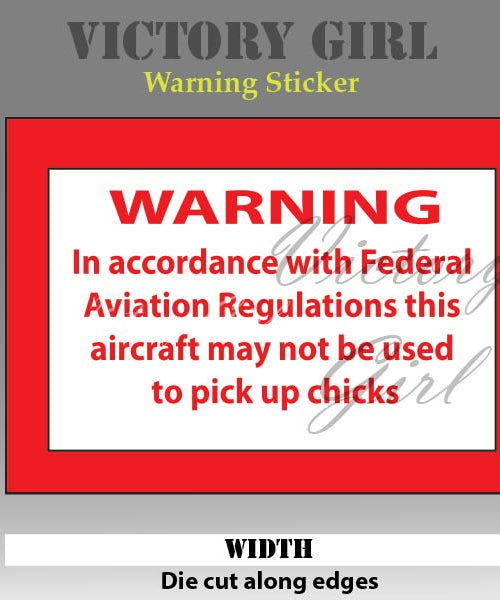 FAA Warning Sticker Vinyl Decal Sticker