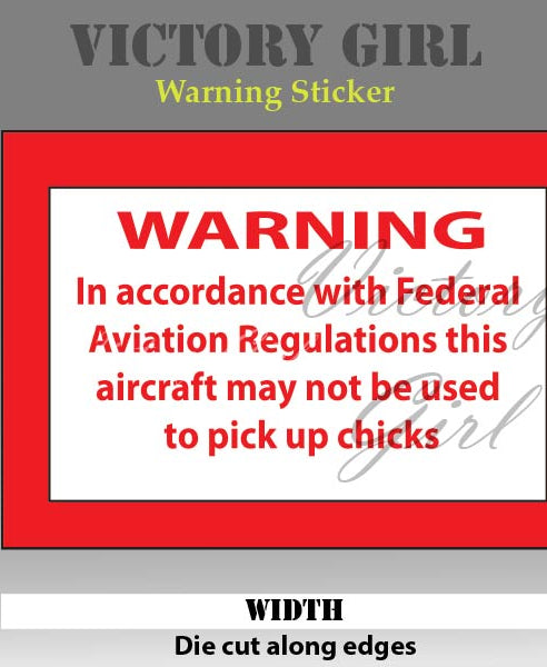 FAA Warning Sticker Vinyl Decal Sticker