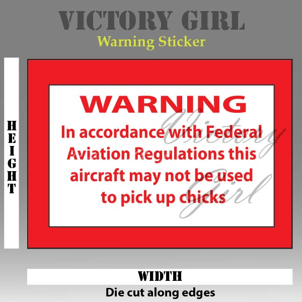 FAA Warning Sticker Vinyl Decal Sticker