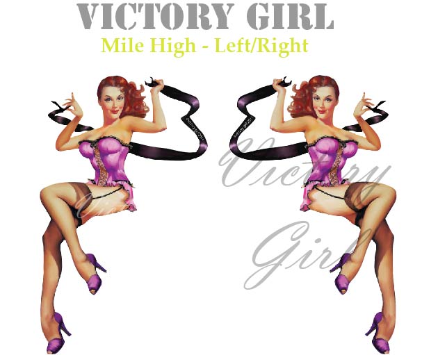 Mile High Nose Art Vinyl Decal Sticker