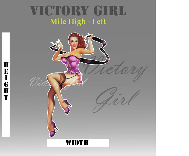 Mile High Nose Art Vinyl Decal Sticker