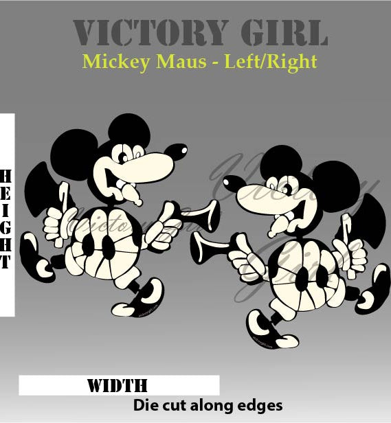 Mickey Maus Nose Art Vinyl Decal Sticker