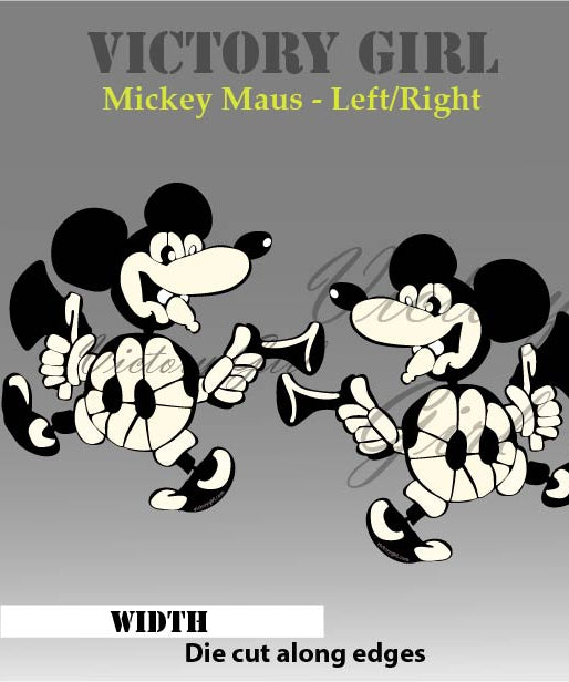 Mickey Maus Nose Art Vinyl Decal Sticker